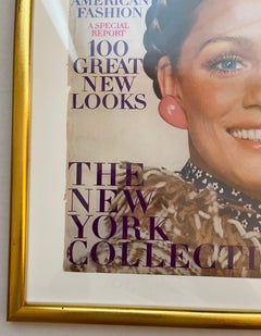 Rivista Vogue settembre 1970 copertina incorniciata di Lauren Hutton