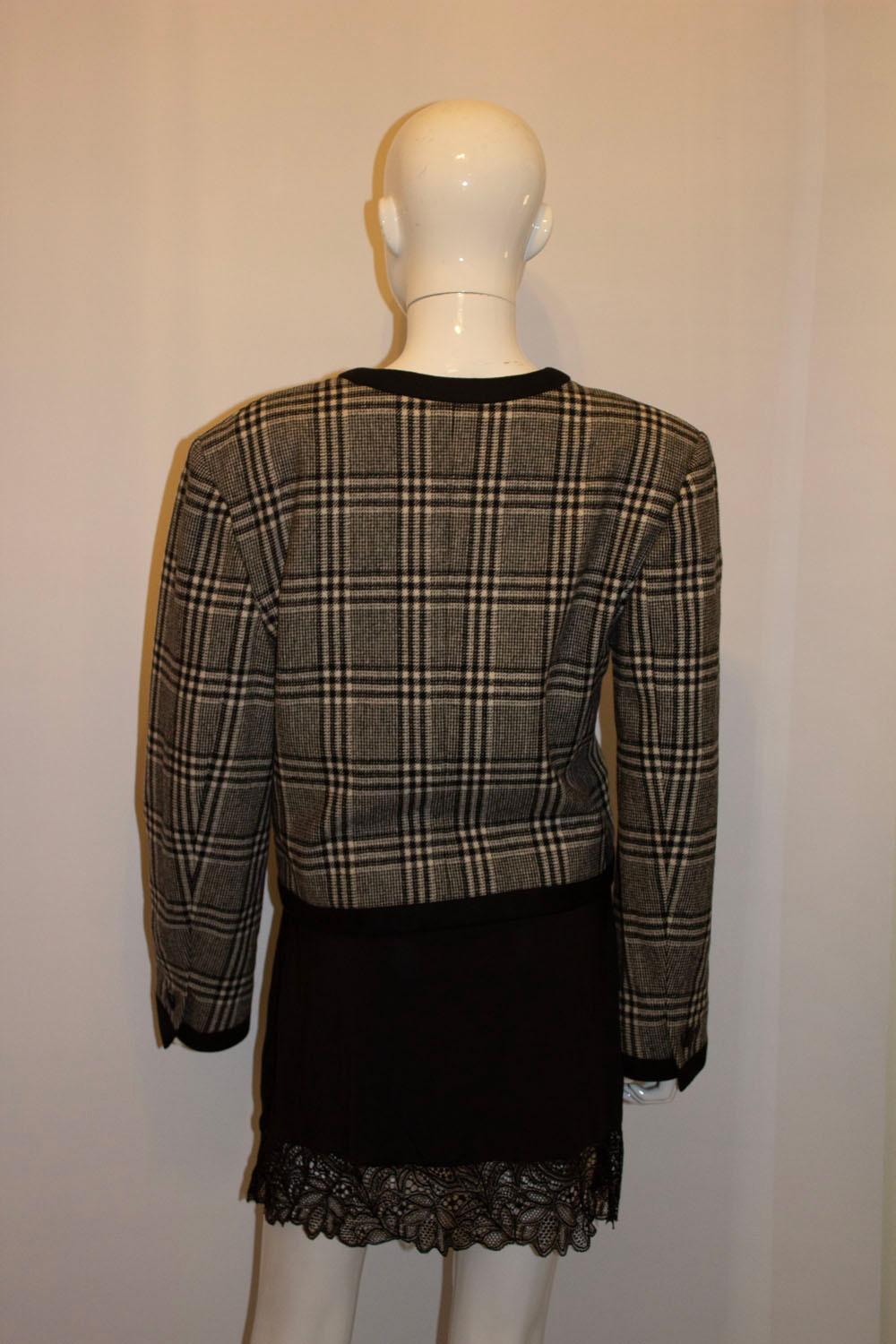 Vogue Paris Original Black and White Wool Jacket For Sale 1