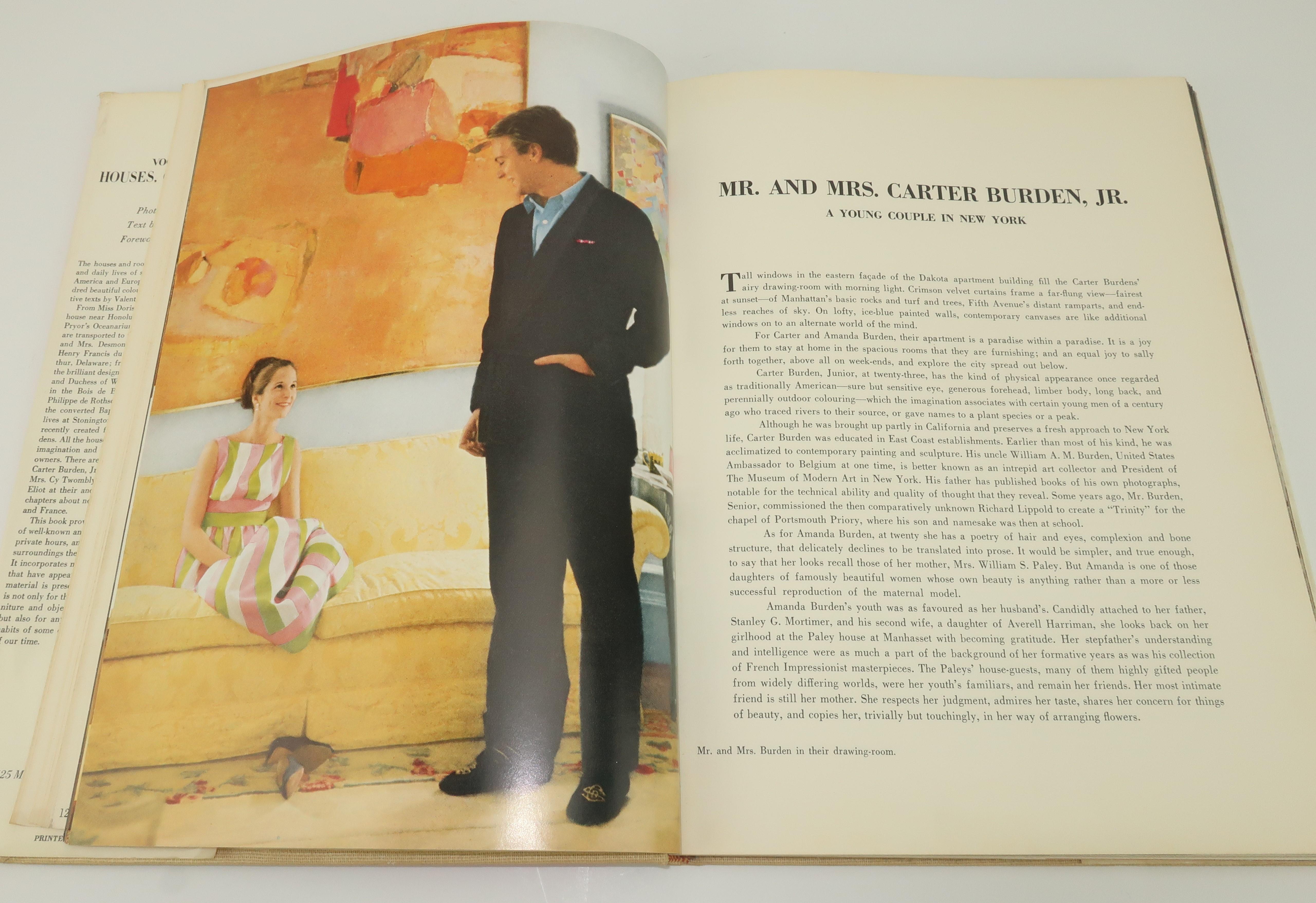 Women's or Men's Vogue's Book of Houses, Gardens, People With Photography by Horst, 1968 For Sale