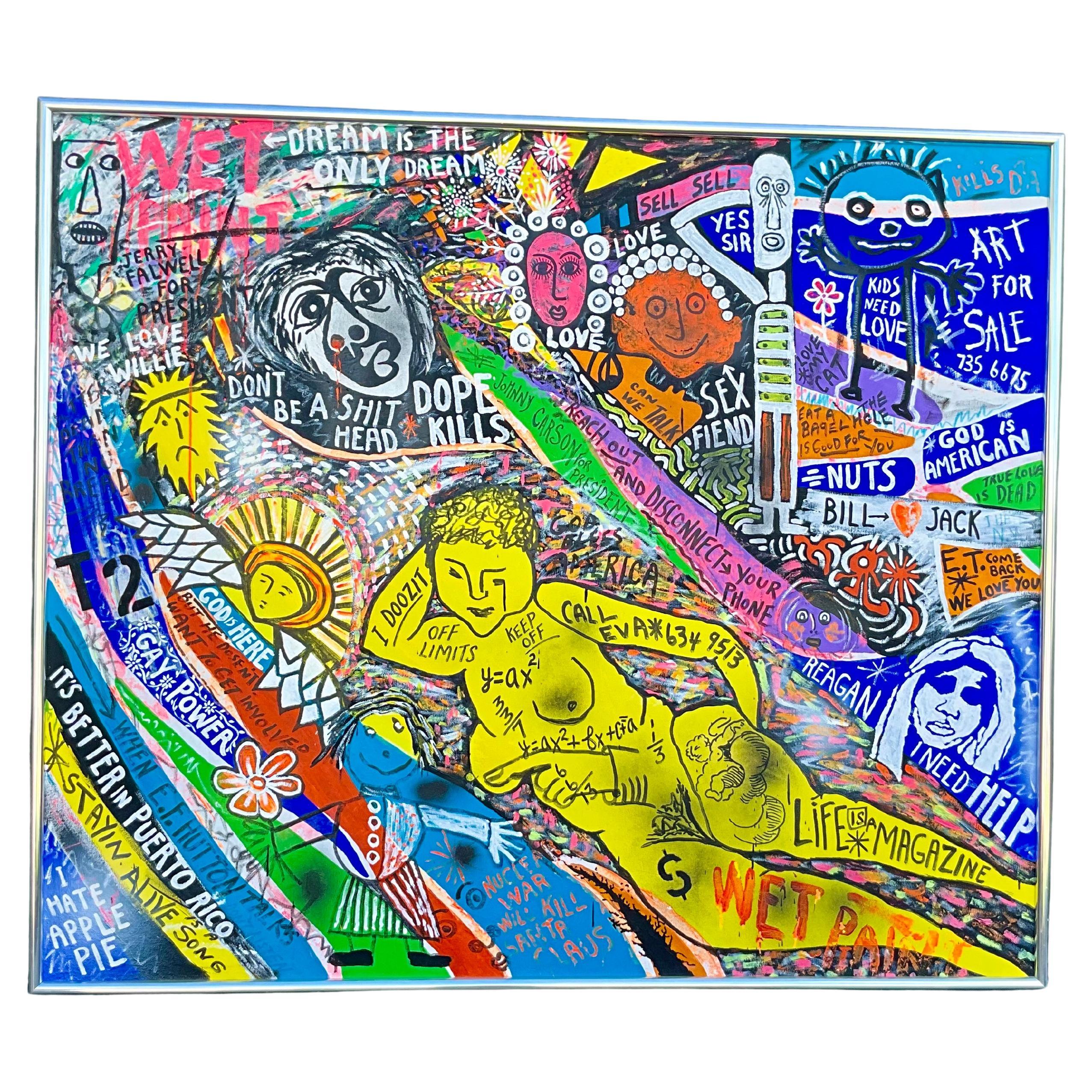 Voci di una generazione: A. Solomon Graffiti Muse Olio su tela 1982