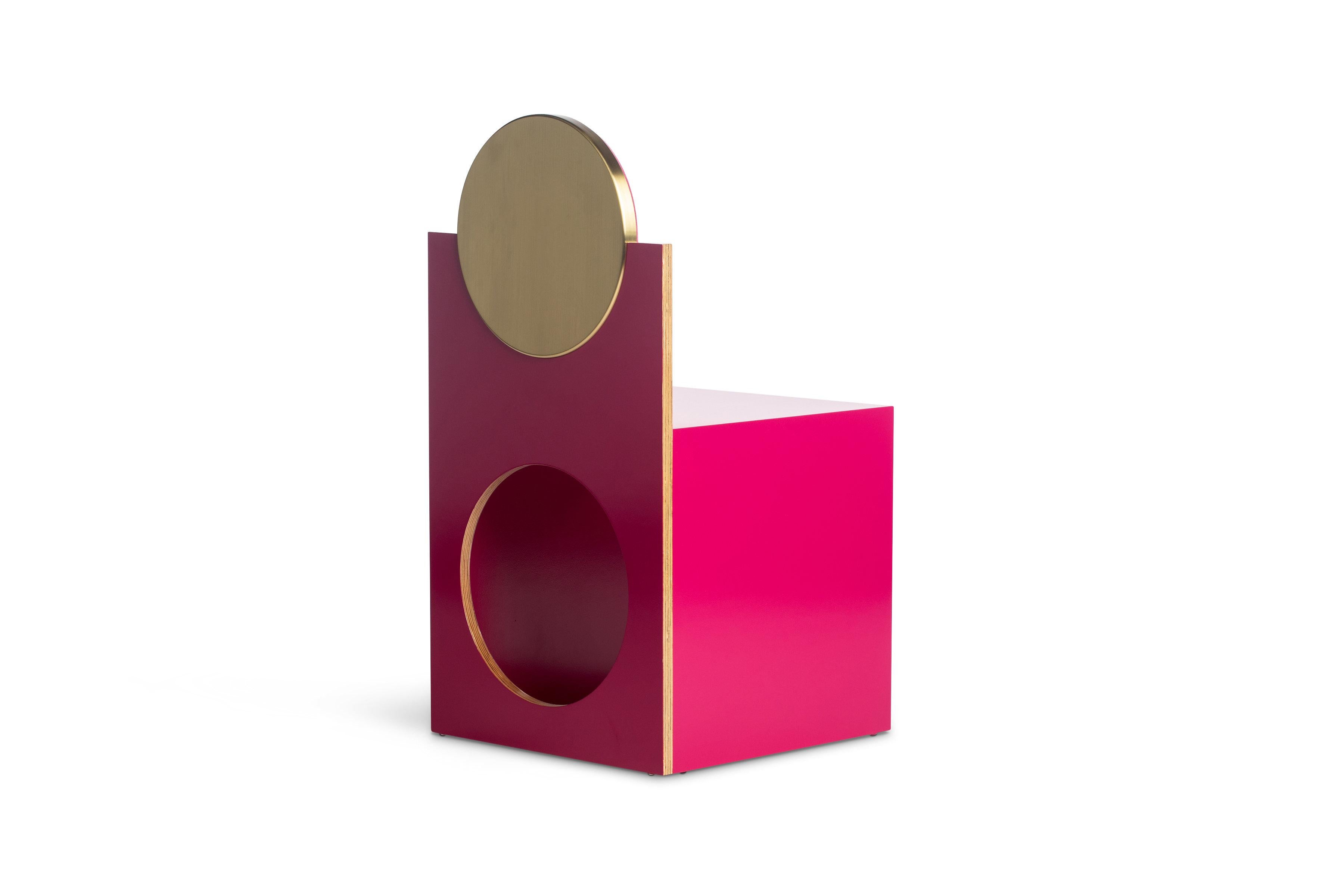 American Void Chair in Fuchsia from the Qualia Collection by Azadeh Shladovsky For Sale