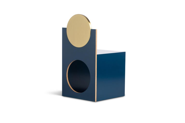 Void Chair in Indigo from the Qualia Collection by Azadeh Shladovsky