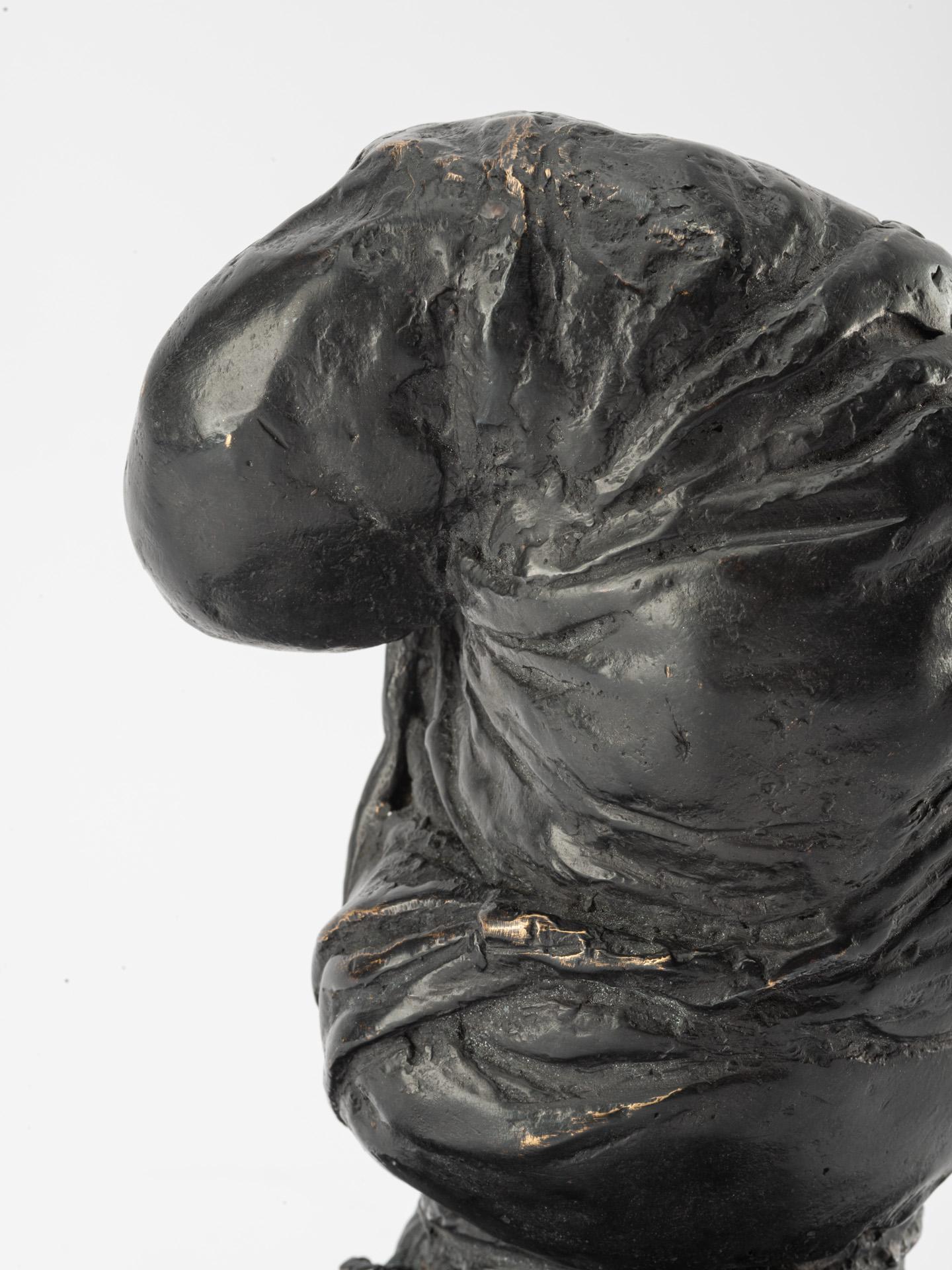 Void, scultura contemporanea in bronzo fuso, patina nera In condizioni Nuovo in vendita a Roma, IT