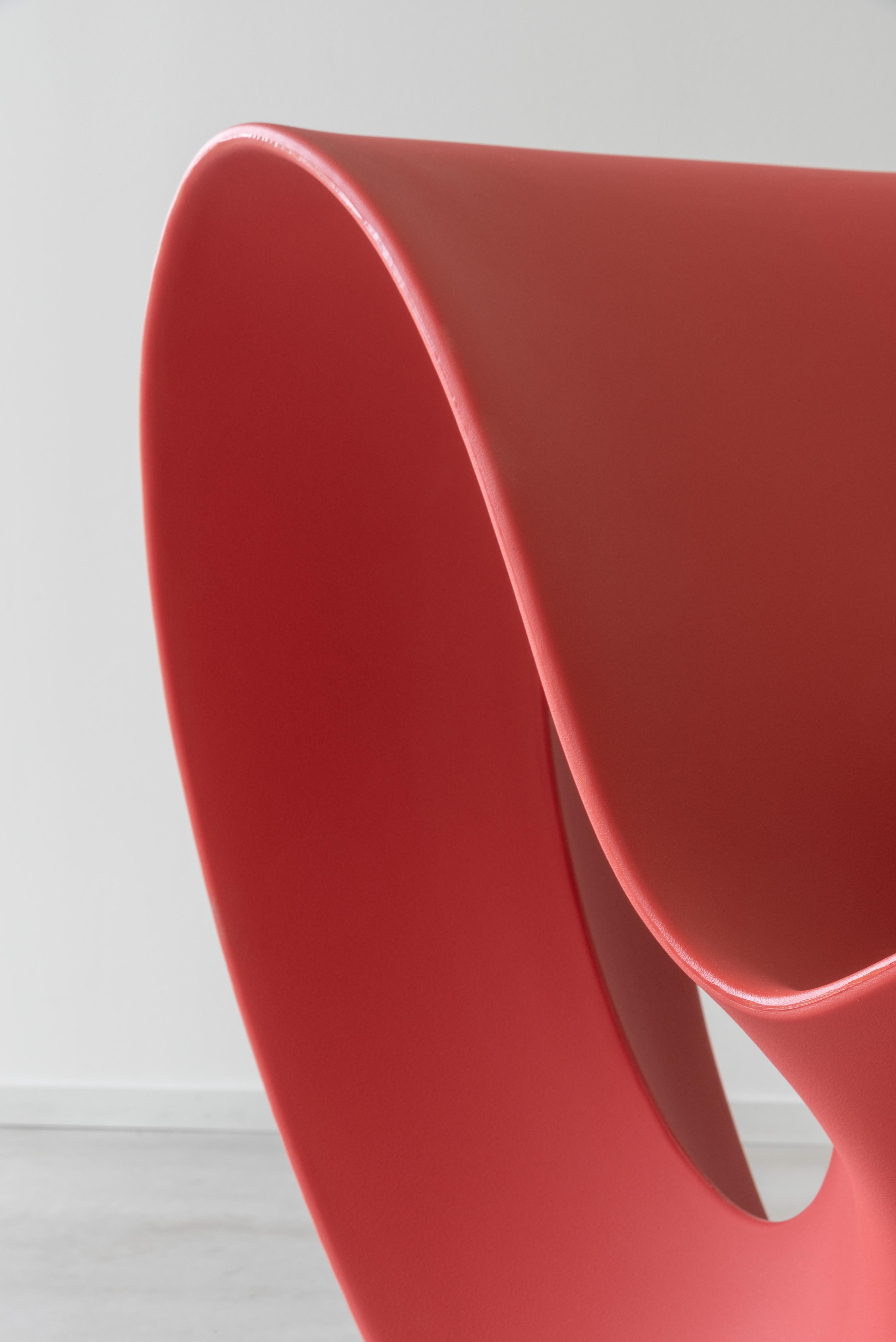 Italian Voido Rocking Chair  in Red by Ron Arad for MAGIS For Sale