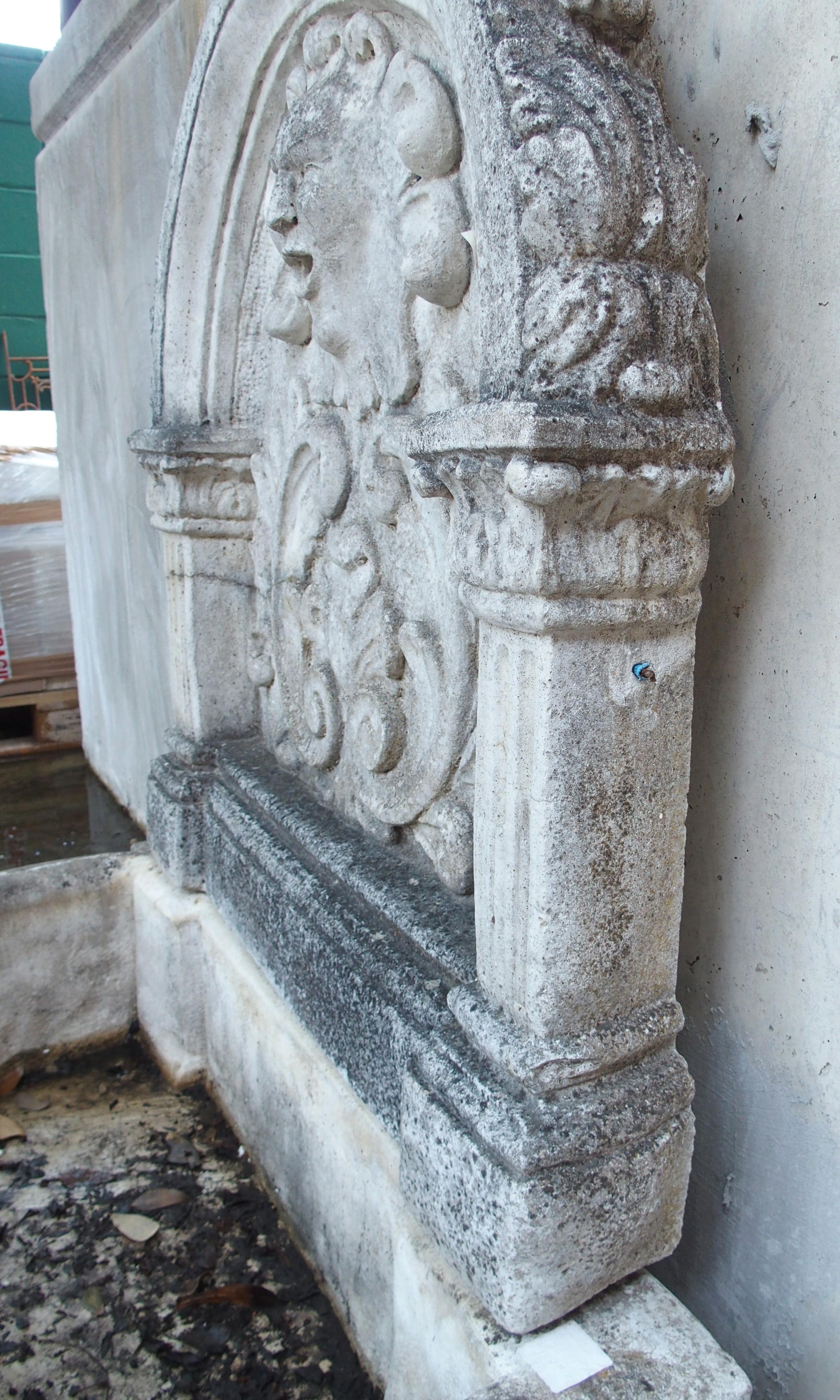 Voisins-le-Bretonneux Fuente de pared antigua de fundición para jardín, Francia, S. 1970 en venta 6