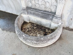 Voisins-le-Bretonneux Cast Vintage Garden Wall Fountain from France, C. 1970s