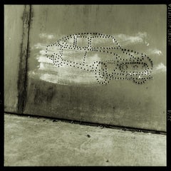 Perforated Tatra, Brno, CZ - Car, Holes, Drawing, Wall
