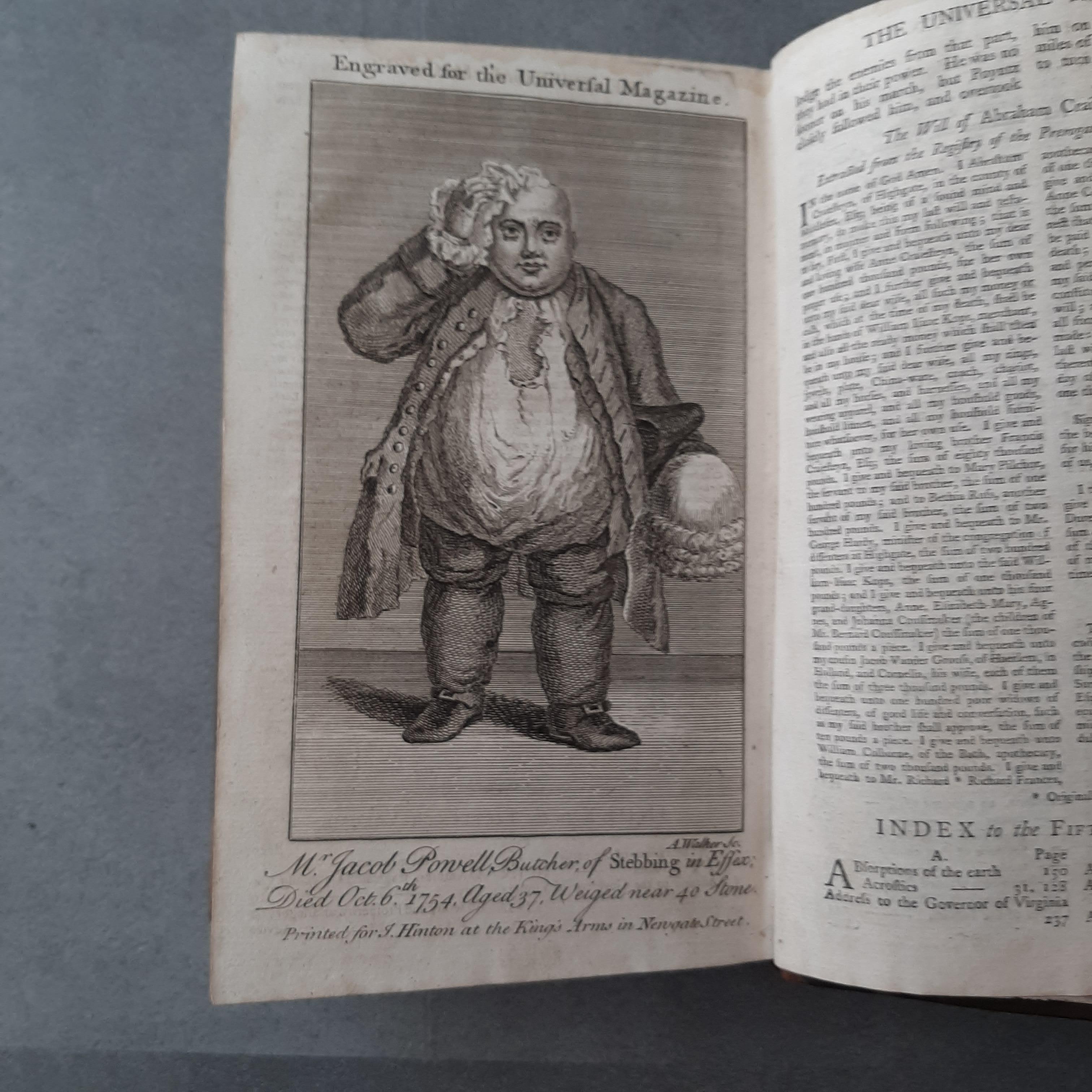 18th Century Vol 15 of 'The Universal Magazine of Knowledge and Pleasure' by Hinton '1754' For Sale