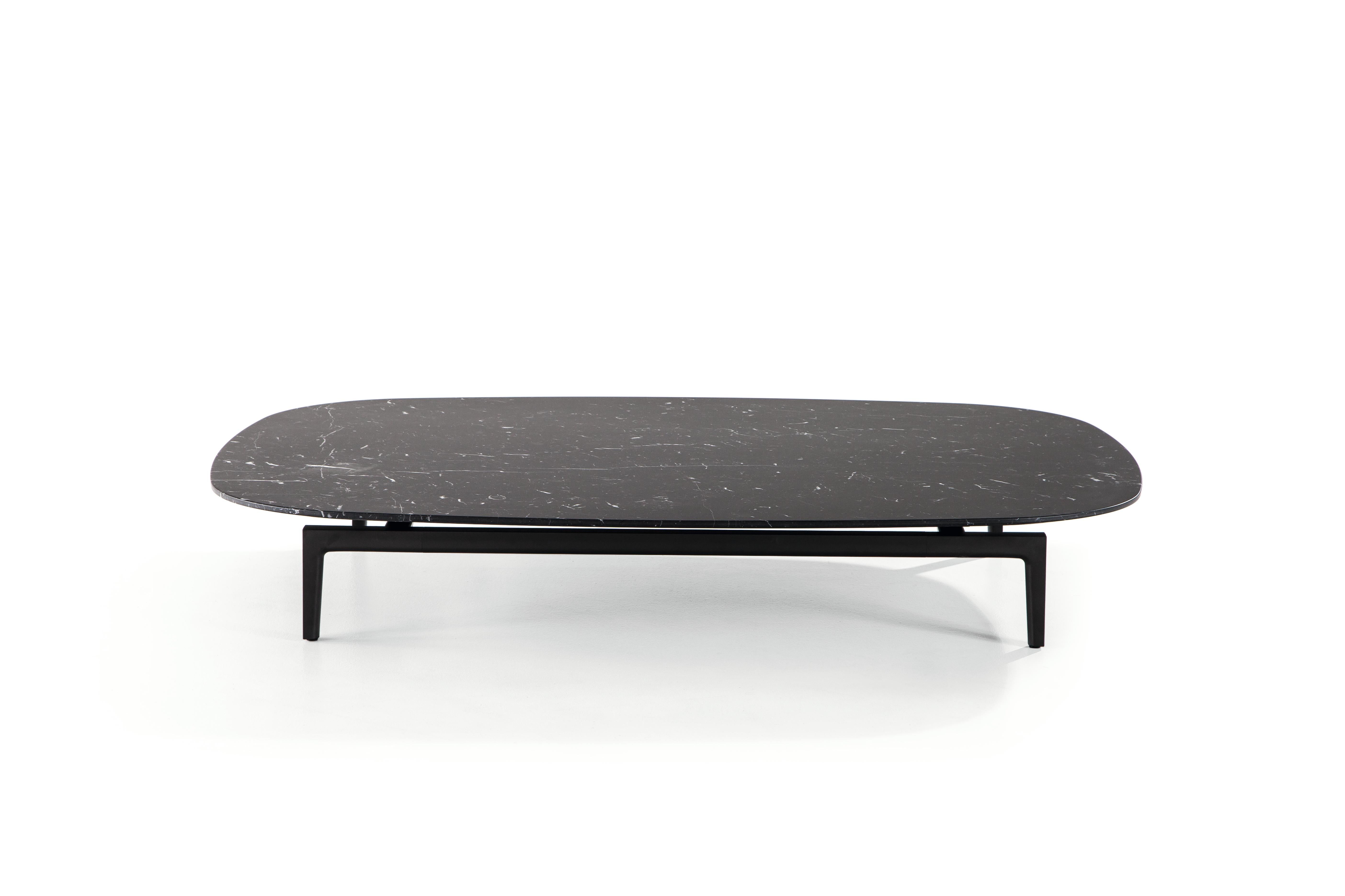Table basse Volage Ex-S avec base en marbre et aluminium de Philippe Starck  en vente 5