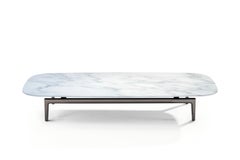 Volage Ex-S Coffee Table in Marble and Aluminium Base by Philippe Starck