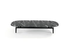 Volage Ex-S Coffee Table in Marble and Aluminium Base by Philippe Starck