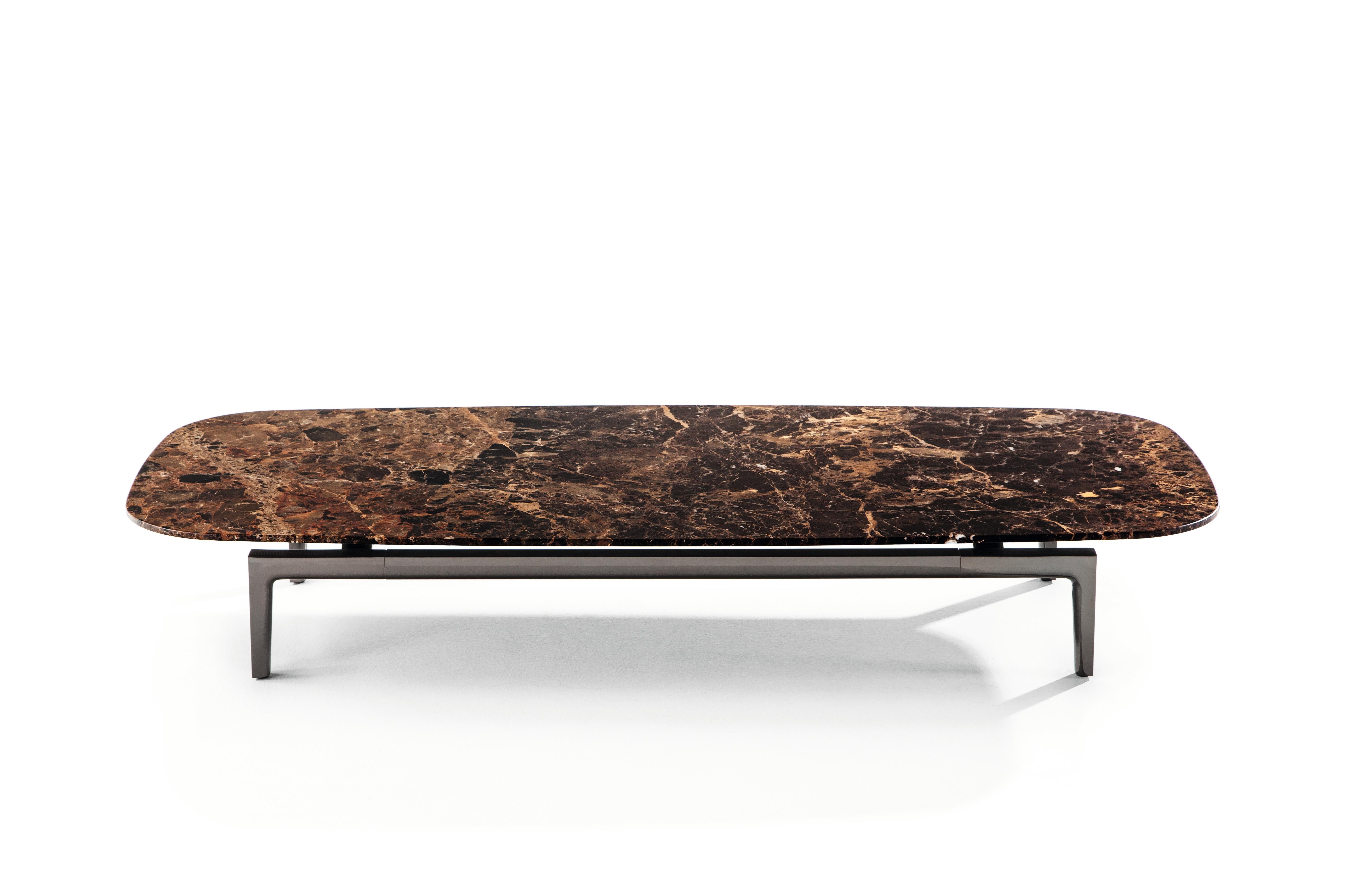 Mid-Century Modern Volage Ex-S Coffee Table in Marble and Aluminium Base by Philippe Starck  For Sale