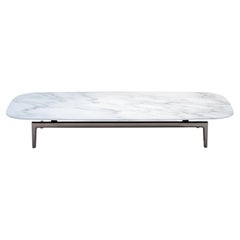 Table basse Volage Ex-S avec base en marbre et aluminium de Philippe Starck 