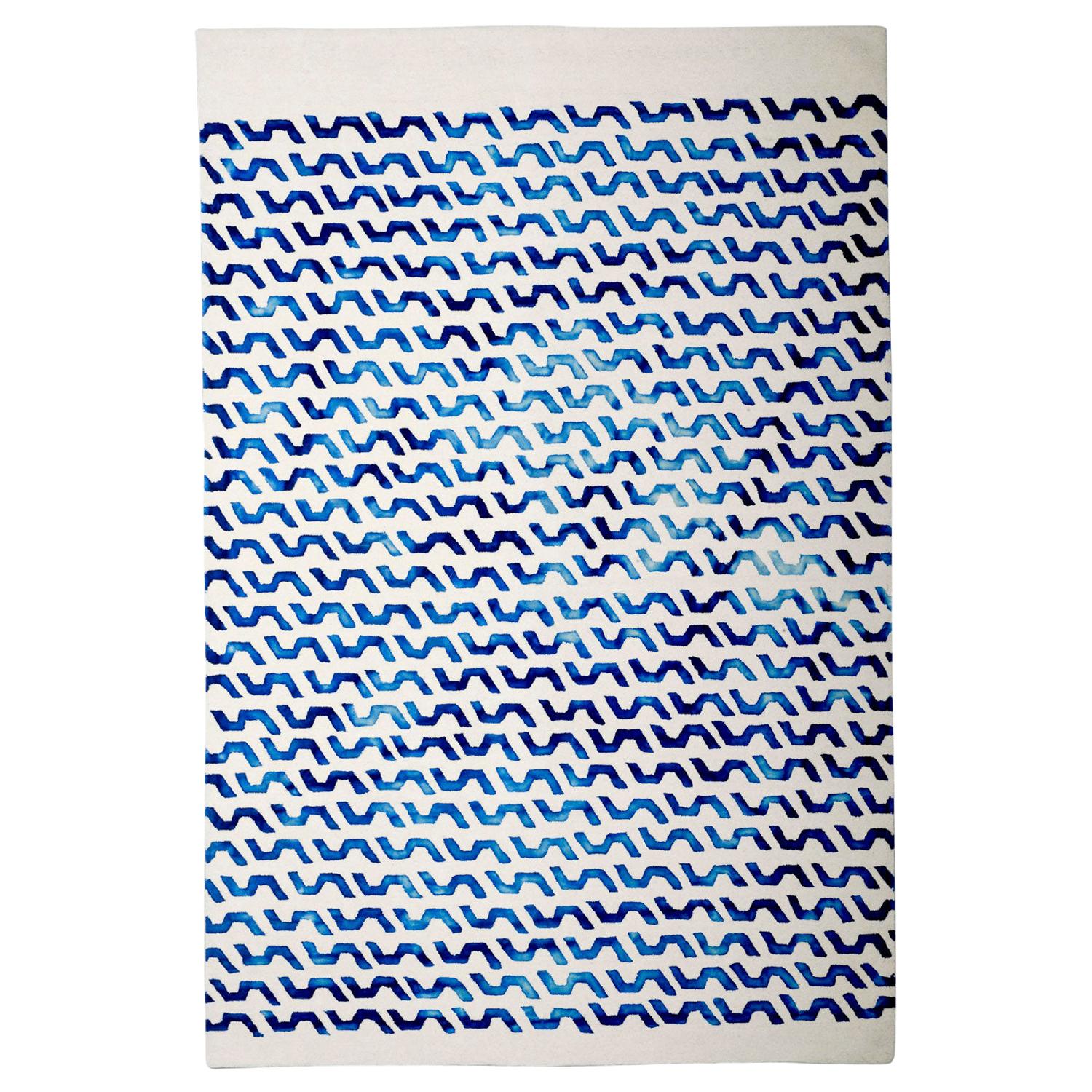 21st Century Patterned New Zealand Wool Rug by Deanna Comellini 200x300 cm