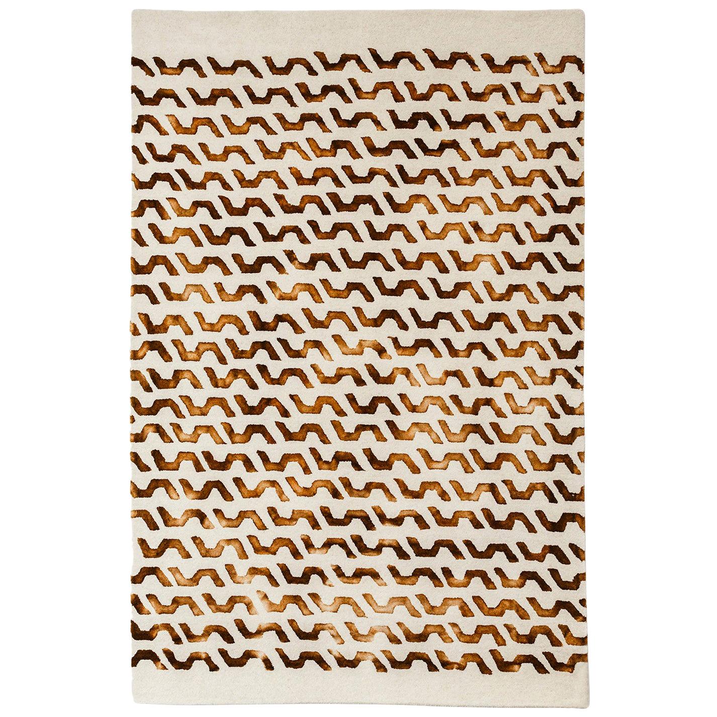 Contemporary Gemusterter Teppich aus neuseeländischer Wolle von Deanna Comellini 200x300 cm