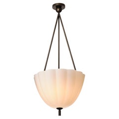 VOLARE Large Pendant Light in Dark Bronze & Blown Glass by Blueprint Lighting