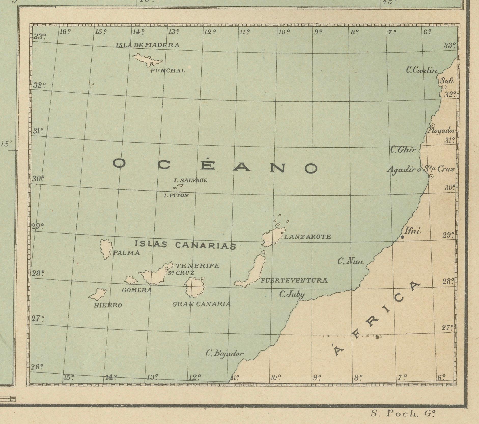 The map is the second sheet (2ª HOJA) of a historical map series of the Canary Islands from 1902. It depicts three of the major islands: Gran Canaria, Fuerteventura, and Lanzarote, along with smaller islets like La Graciosa near Lanzarote.

The map