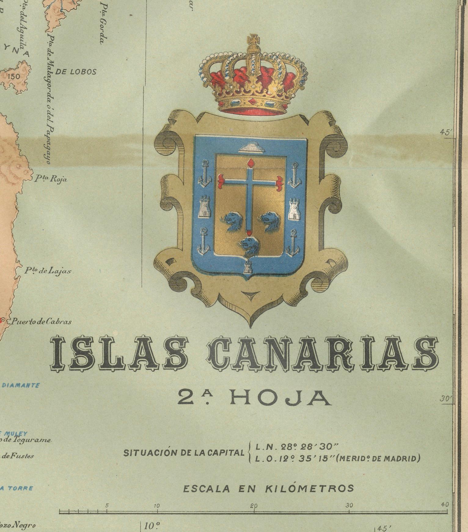 Volcanic Eden: The Canary Islands’ Tapestry of Land and Sea in 1902 For Sale 1