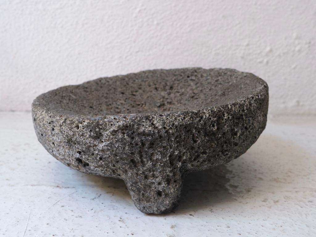 Mexican Volcanic Mortar with Round Pestle from Mexico, Circa Early 20th Century