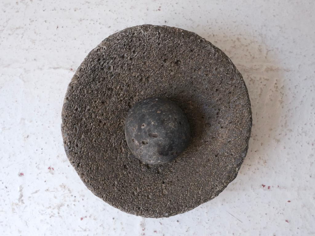 Volcanic Mortar with Round Pestle from Mexico, Circa Early 20th Century 2