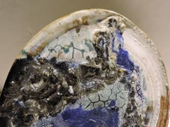 Volcanic Polychrome Glazed American Studio Pottery Charger by Marguerite Antell