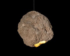 Volcanic Rock Sculptural Outdoor Pendant Lamp by Costantini, Fortezza, In Stock