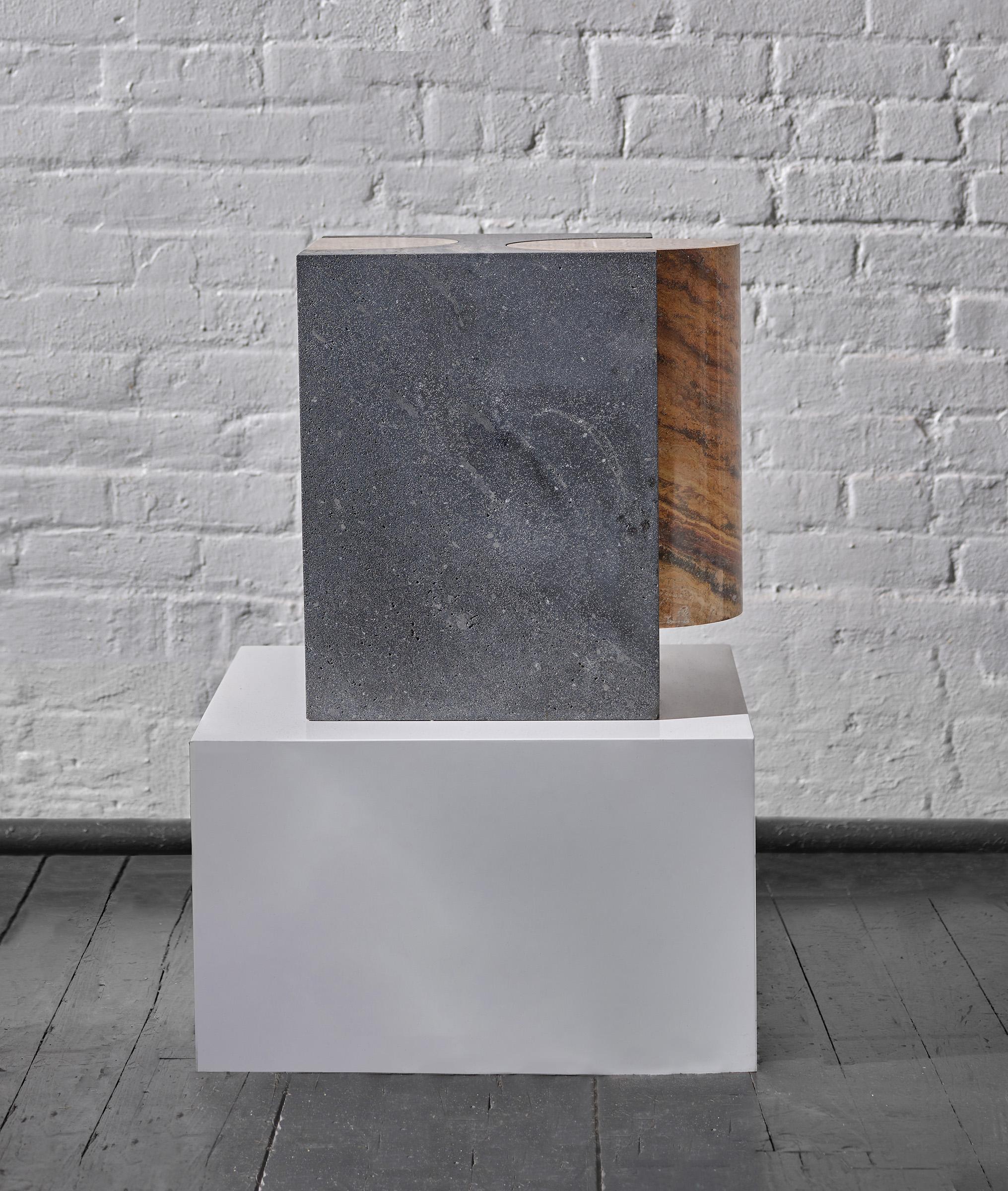 Stone Volcanic Shade I Stool/Table by Sten Studio, Represented by Tuleste Factory For Sale