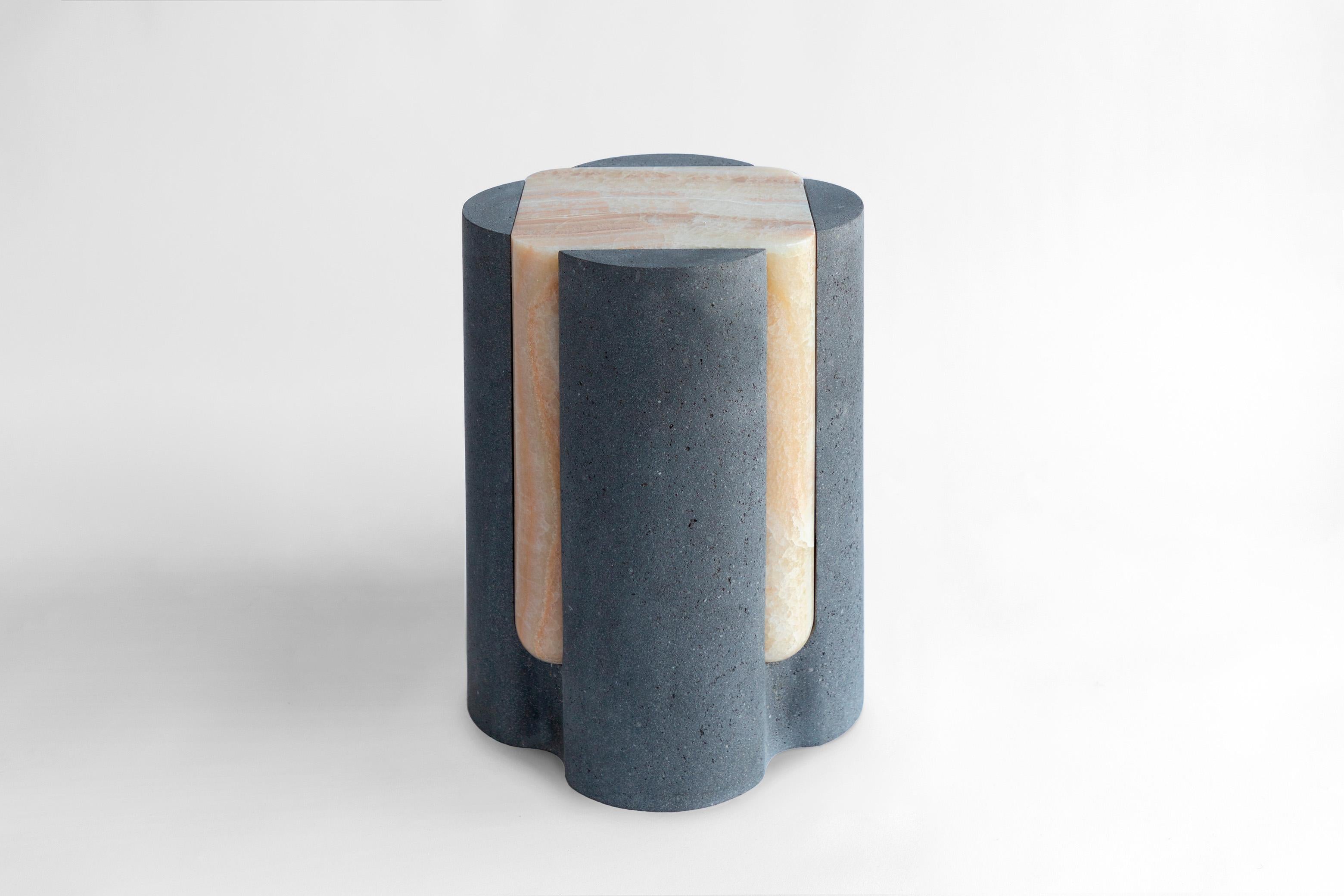 Contemporary Volcanic Shade II Stool/Table by Sten Studio, Represented by Tuleste Factory For Sale