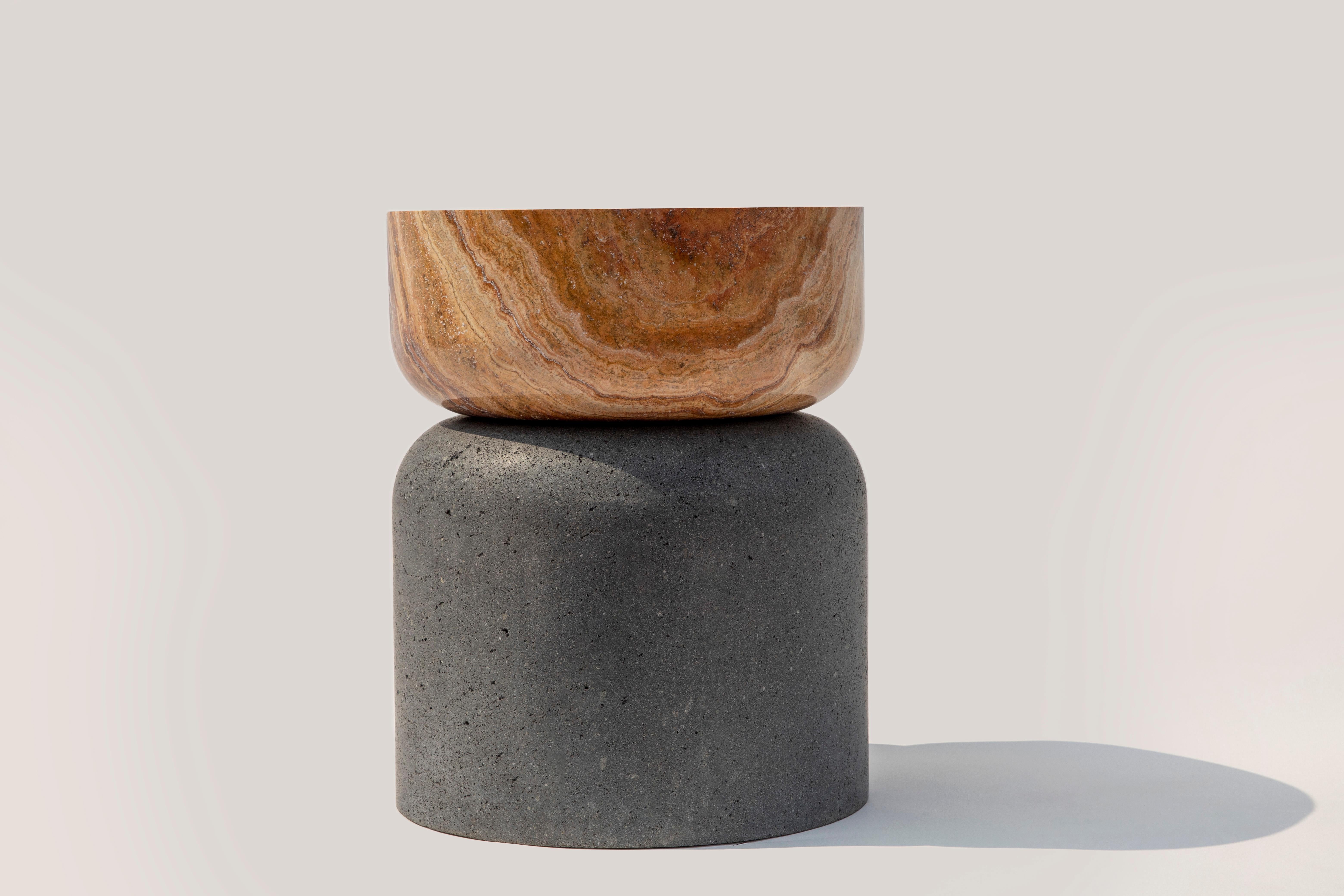 Organic Modern Volcanic Shade IV Stool/Table by Sten Studio, Represented by Tuleste Factory For Sale
