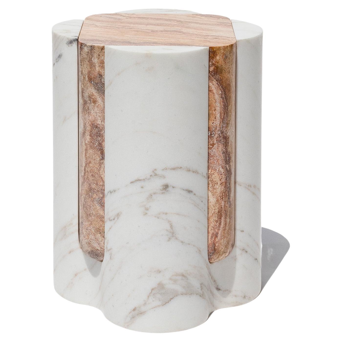 Volcanic Shade of Marble II Stool/Table by Sten Studio, REP by Tuleste Factory For Sale