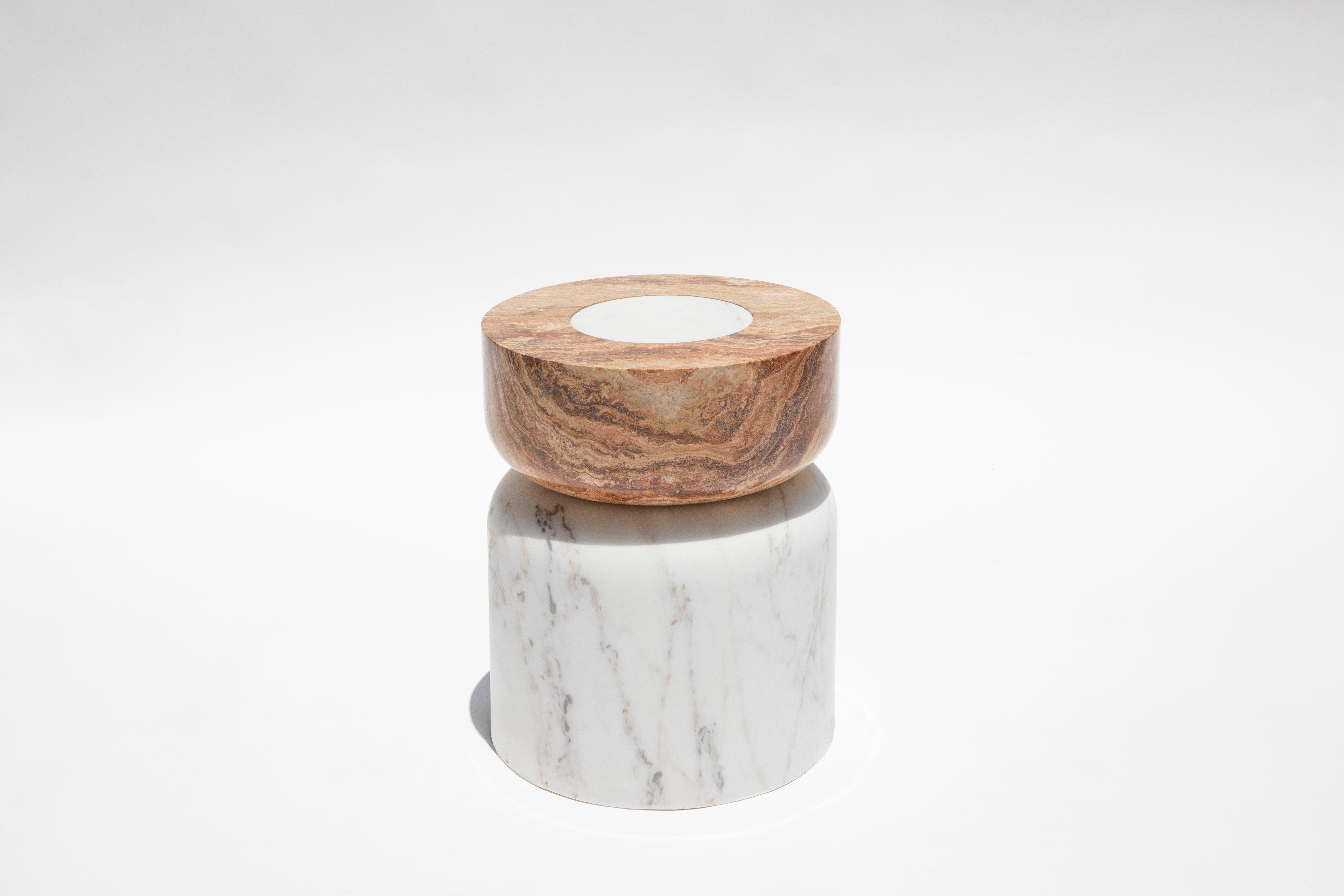 Stone Volcanic Shade of Marble IV Stool/Table by Sten Studio, REP by Tuleste Factory