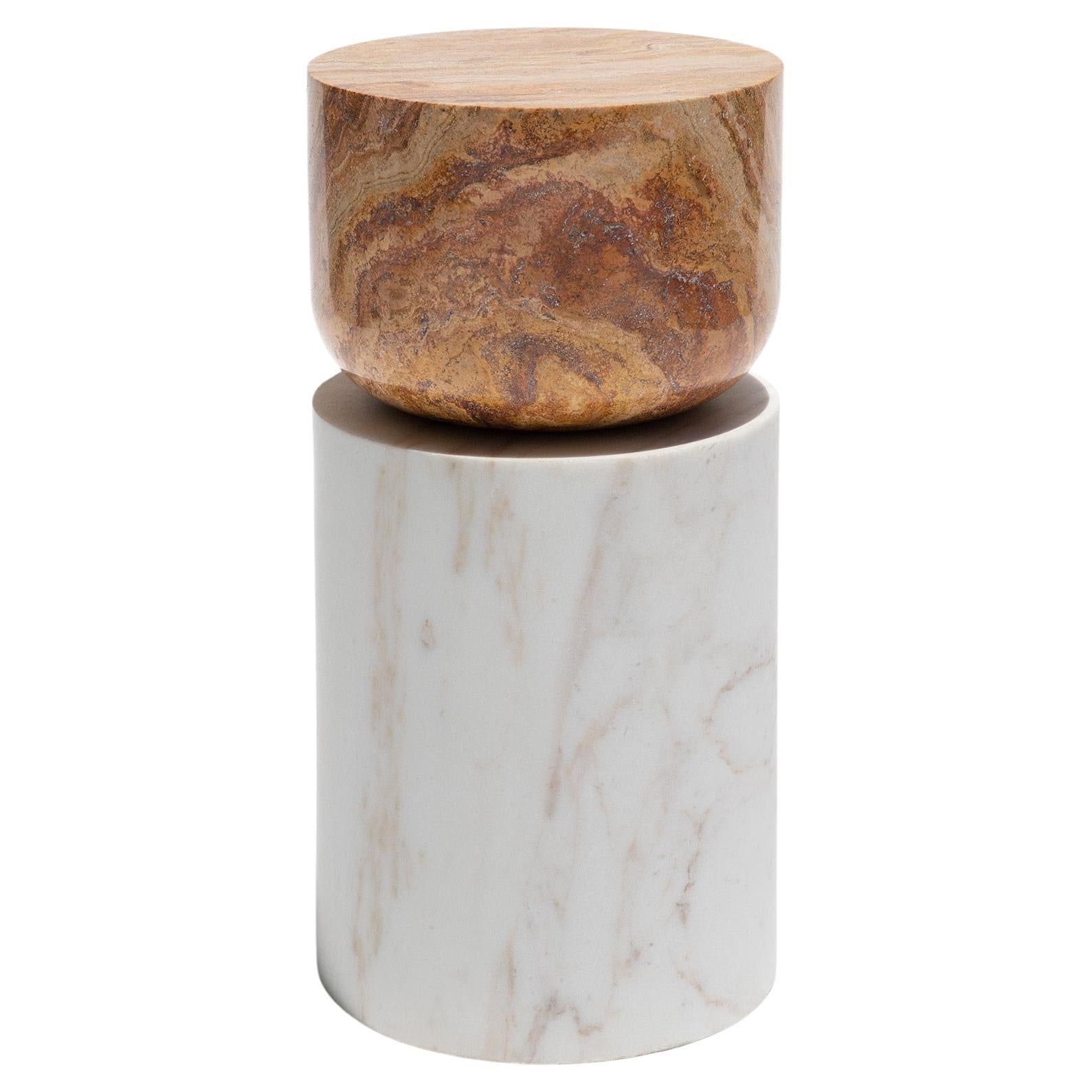 Volcanic Shade of Marble V Stool/Table by Sten Studio, REP by Tuleste Factory For Sale