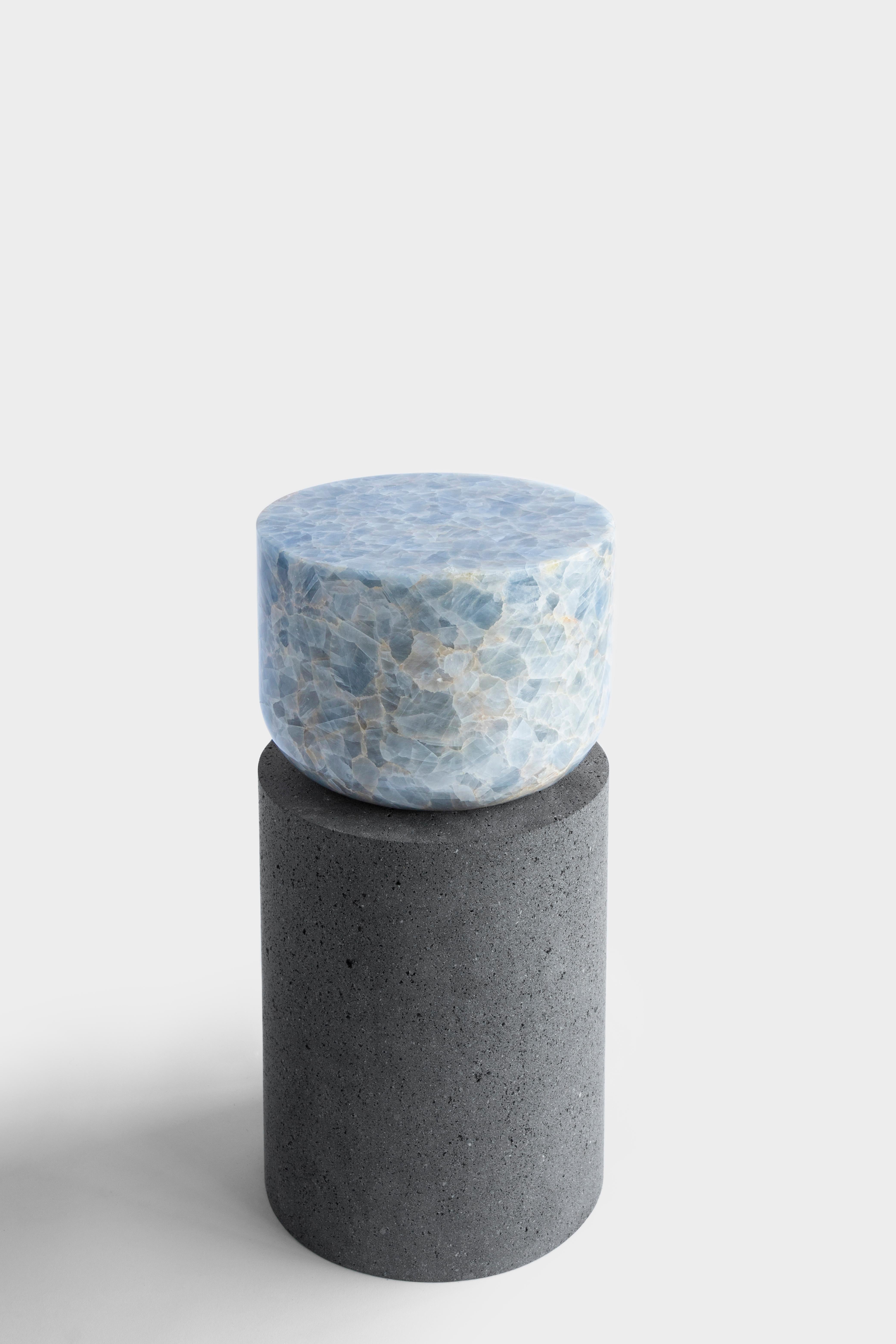 Stone Volcanic Shade V Stool/Table by Sten Studio, Represented by Tuleste Factory