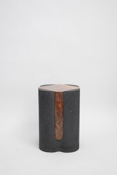 Volcanic Shades II - Sten Studio - Lava stone and red travertine