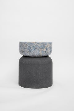 Volcanic Shades IV - Sten Studio - Lava stone and blue calcite