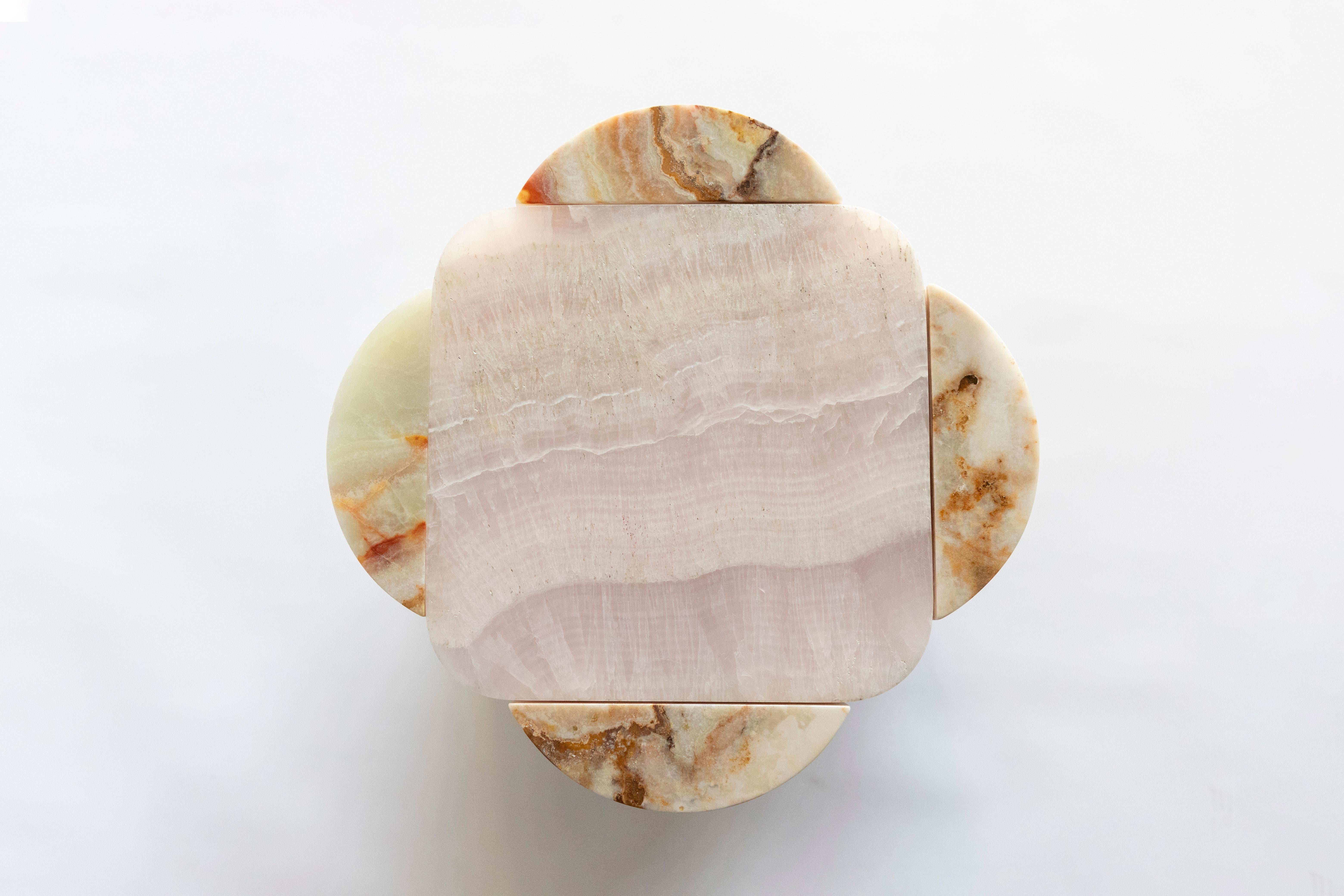 Fait main Volcanic Shades of cristal II, Sten Studio, Lmtd edtn of 15, onyx rose et vert en vente