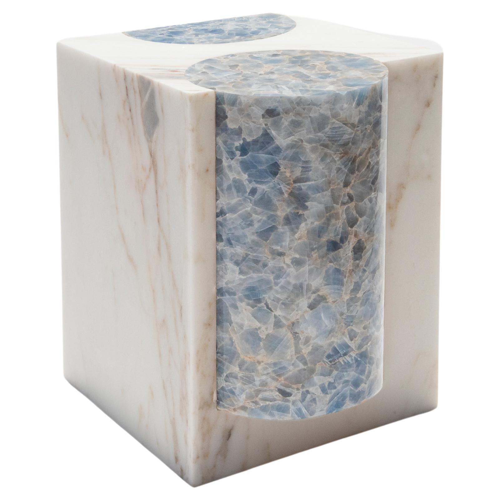 Volcanic Shades of Marble I - Sten Studio - Golden calaccata and blue calcite