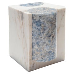 Volcanic Shades of Marble I - Sten Studio - Golden calaccata and blue calcite
