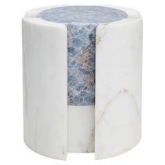Sfumature vulcaniche di marmo III - Sten Studio - Calacatta dorata e calcite blu