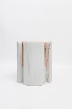 Volcanic Shades of marble III - Sten Studio - Golden calacatta and pink onyx