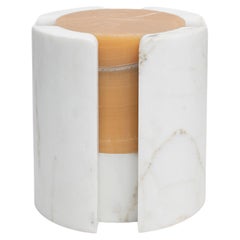 Sfumature vulcaniche di marmo III - Sten Studio - Calacatta dorata e onice ananas