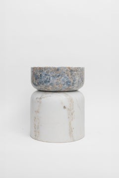 Volcanic Shades of Marble IV - Sten Studio - Golden calacatta and blue calcite