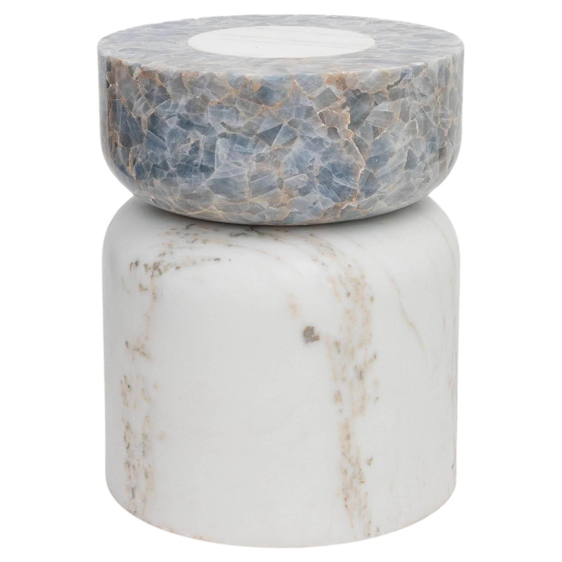 Volcanic Shades of Marble IV - Sten Studio - Golden calacatta and blue calcite