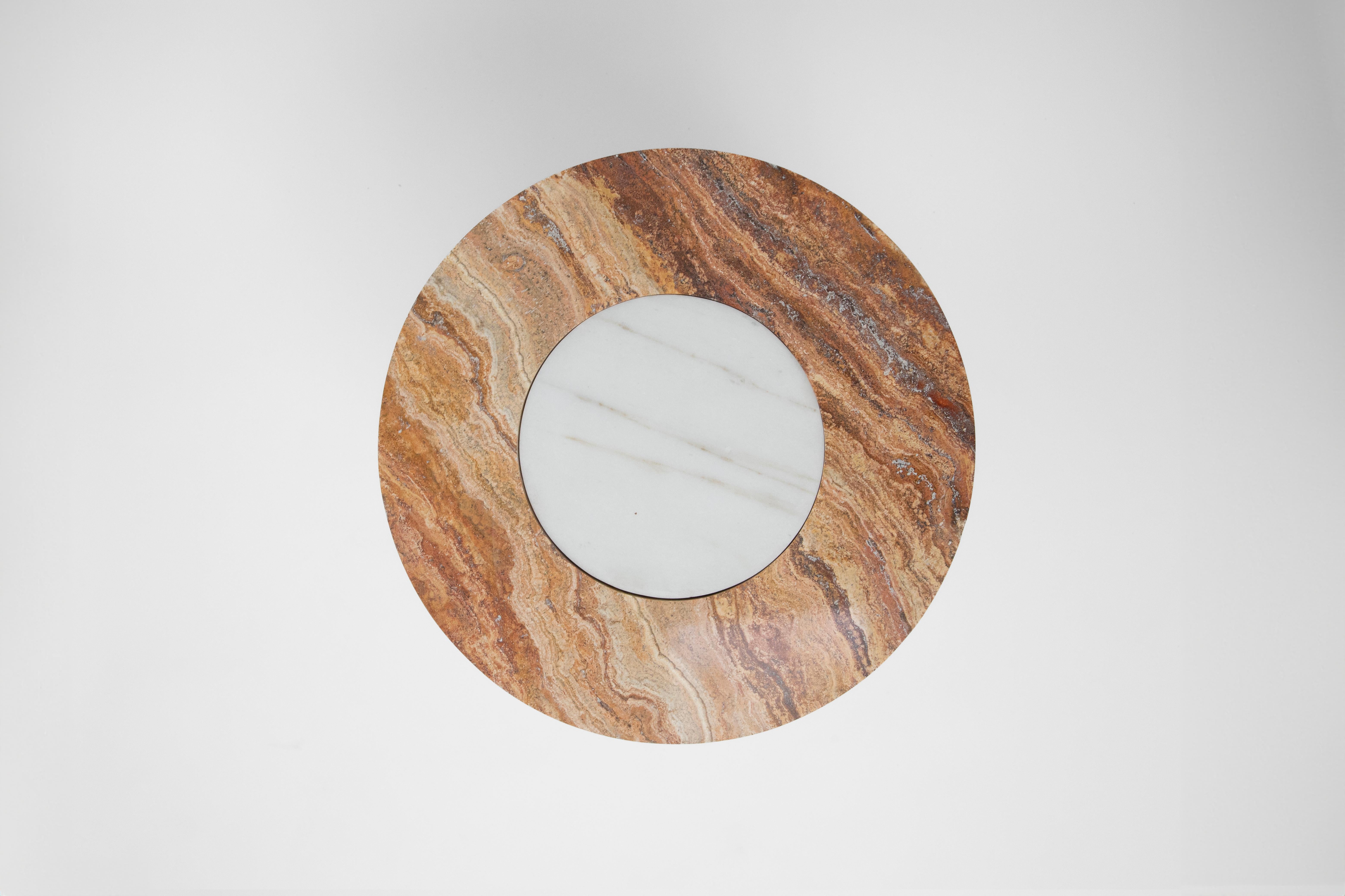 Mexican Volcanic Shades of Marble IV - Sten Studio - Golden calacatta and red travertine For Sale