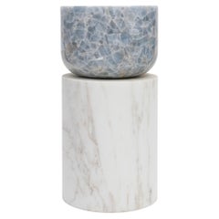 Volcanic Shades of Marble V - Sten Studio - Golden calacatta and blue calcite