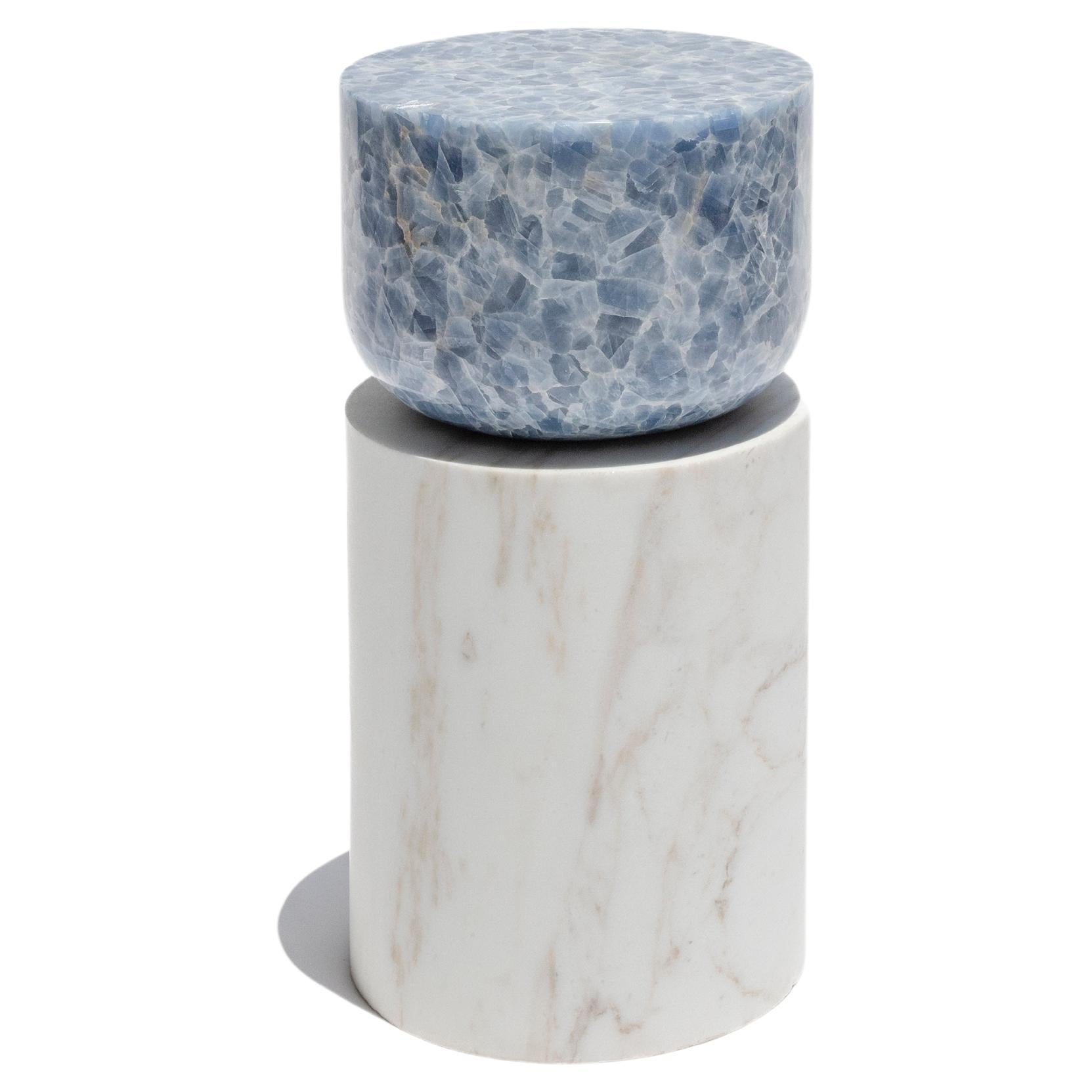 Volcanic Shades of Marble V - Sten Studio - Golden calacatta and blue calcite