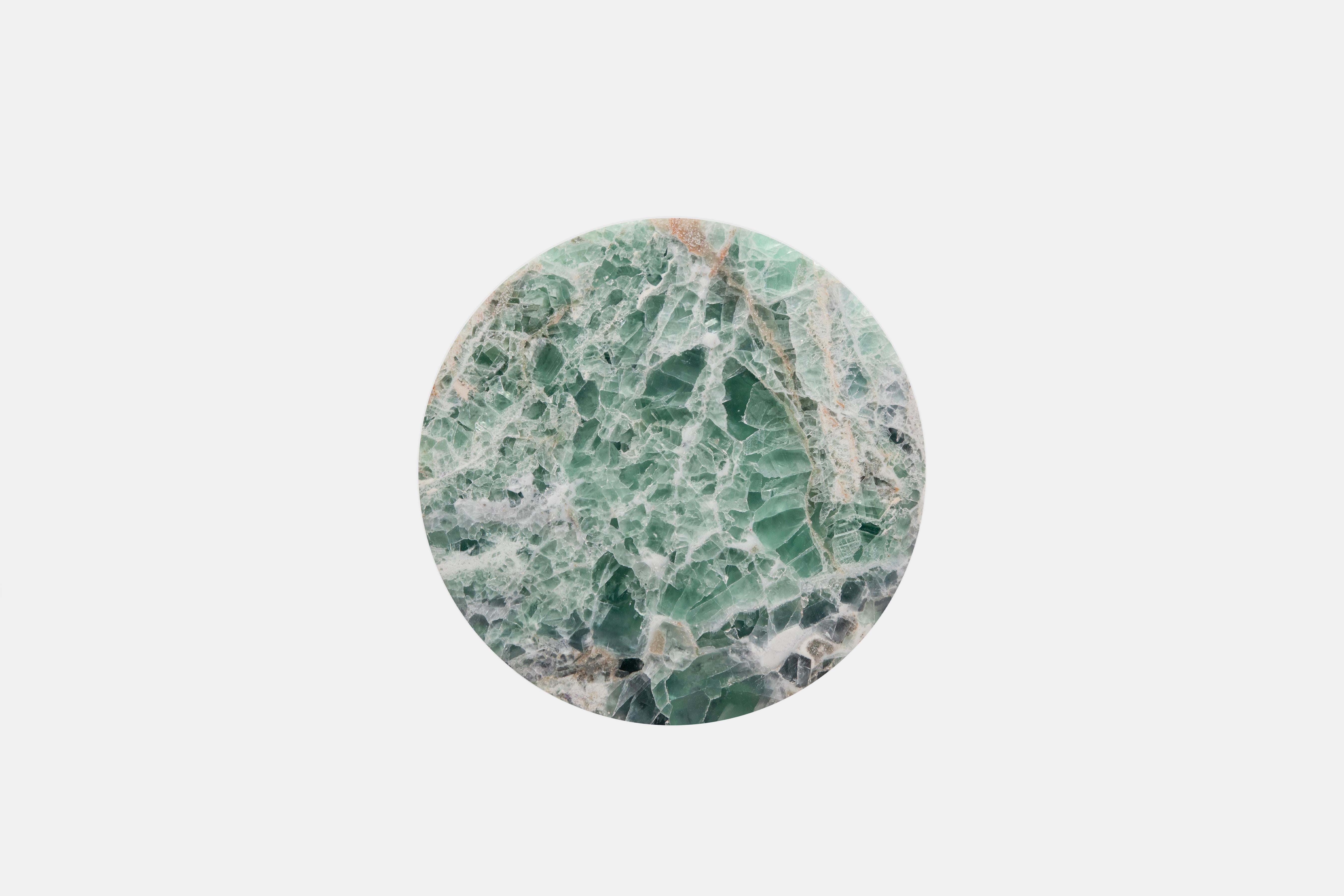 Hand-Crafted Volcanic Shades of Marble V - Sten Studio - Golden calacatta and fluorite For Sale