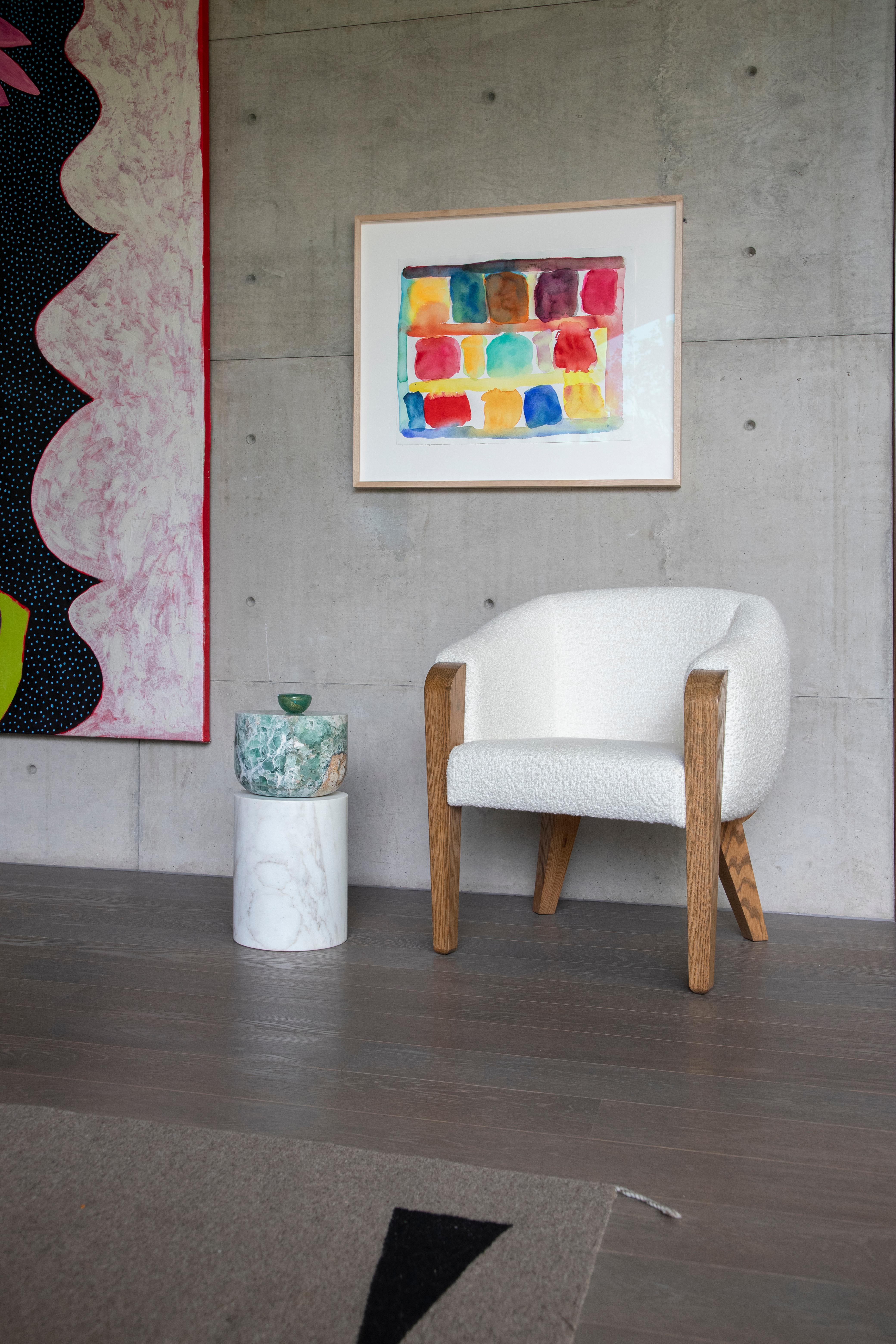 Contemporary Volcanic Shades of Marble V - Sten Studio - Golden calacatta and fluorite For Sale