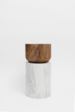 Volcanic Shades of Marble V - Sten Studio - Golden calacatta and red travertine