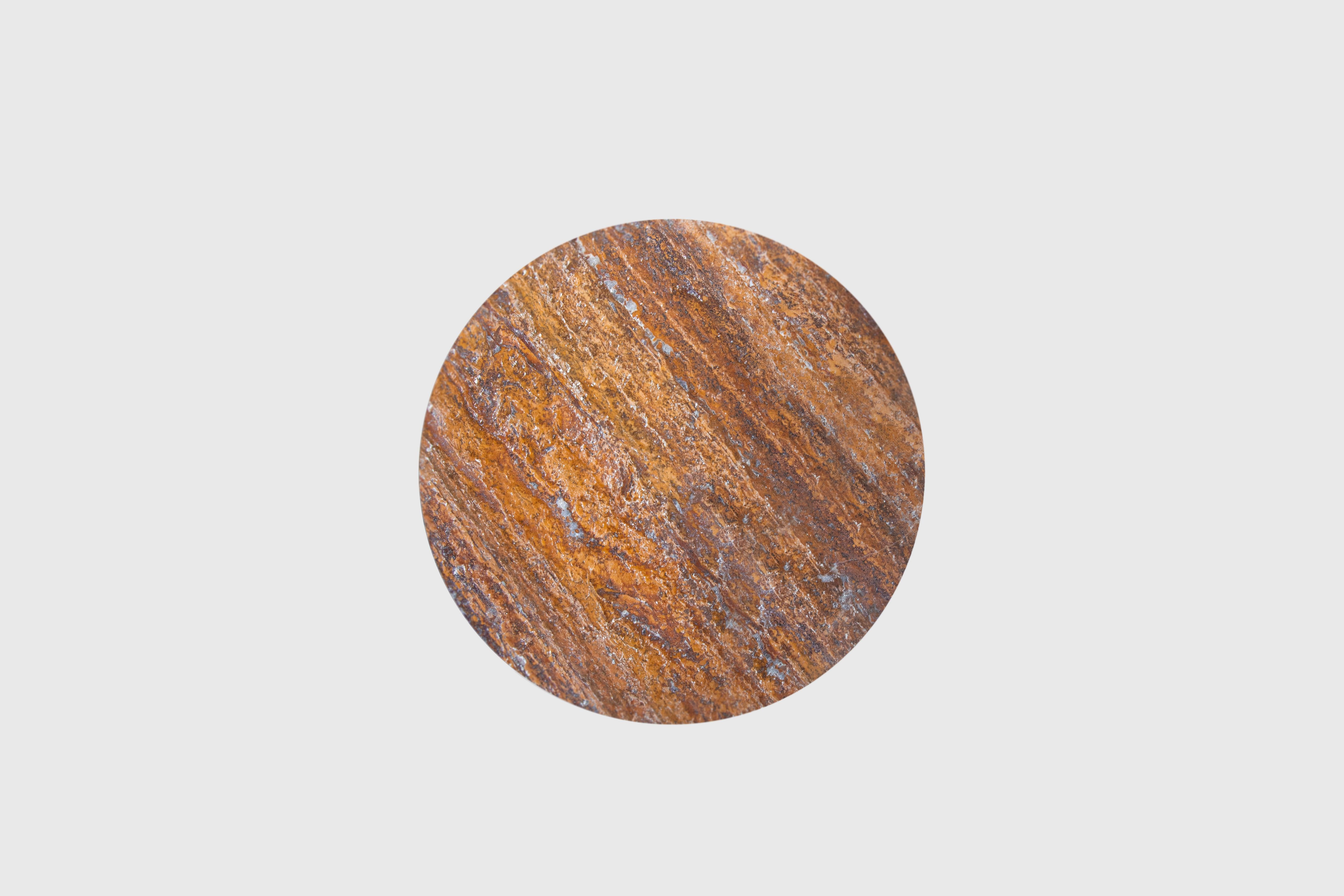 Mexican Volcanic Shades of Marble V - Sten Studio - Golden calacatta and red travertine For Sale